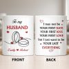 To My Husband, Hearts and Rings Design - Personalized Custom Coffee Mug - CPL1366_MG To My Husband, Hearts and Rings Design - Personalized Custom Coffee Mug - CPL1366_MG
