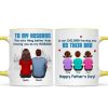 To My Husband Our Children Having You As Their Dad Blue Tone Personalized Mug, Father's Day Gift
