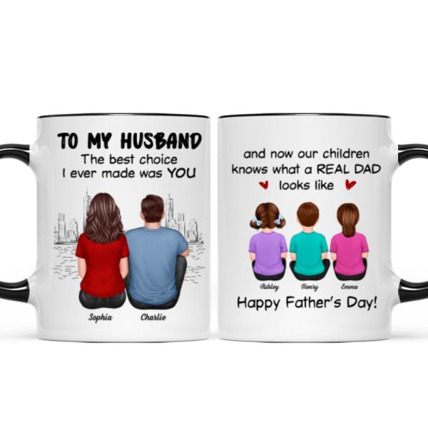 To My Husband Our Children Knows What A Real Dad Looks Like Personalized Mug, Gift For Bonus Dad