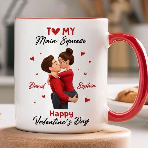 To My Main Squeeze Happy Valentine's Day - Personalized Mug - Unique Valentine's Day Gift for Her