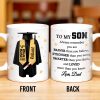 To My Son, Always Remember You Are Braver, Graduation Robe and Stars - Personalized Custom Coffee Mug - GRAD318_MG To My Son, Always Remember You Are Braver, Graduation Robe and Stars - Personalized Custom Coffee Mug - GRAD318_MG