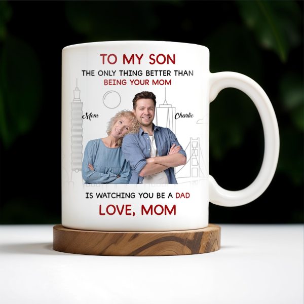 To My Son City Silhouette Custom Mug - Personalized Custom Coffee Mug - SON031_MG To My Son City Silhouette Custom Mug - Personalized Custom Coffee Mug - SON031_MG