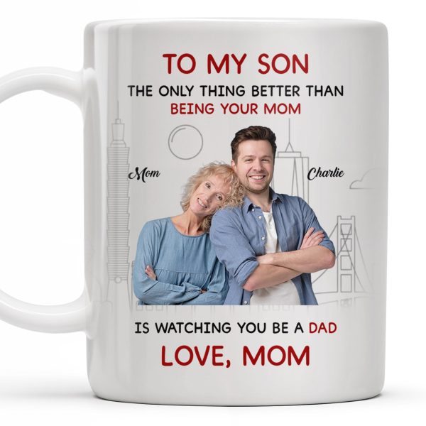 To My Son City Silhouette Custom Mug - Personalized Custom Coffee Mug - SON031_MG To My Son City Silhouette Custom Mug - Personalized Custom Coffee Mug - SON031_MG