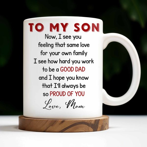 To My Son, City Skyline, People, Good Dad - Personalized Custom Coffee Mug - SON057_MG To My Son, City Skyline, People, Good Dad - Personalized Custom Coffee Mug - SON057_MG