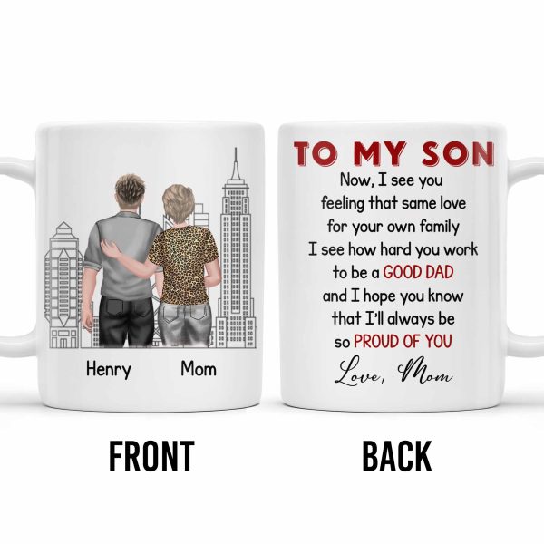 To My Son, City Skyline, People, Good Dad - Personalized Custom Coffee Mug - SON057_MG To My Son, City Skyline, People, Good Dad - Personalized Custom Coffee Mug - SON057_MG