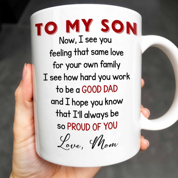 To My Son, City Skyline, People, Good Dad - Personalized Custom Coffee Mug - SON057_MG To My Son, City Skyline, People, Good Dad - Personalized Custom Coffee Mug - SON057_MG