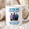 To My Son From Mom Dad Blue Tone Personalized Mug| Heartfelt Father's Day Gift For Son