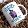 To My Son From Mom Dad Blue Tone Personalized Mug| Heartfelt Father's Day Gift For Son