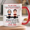 To My Son My Heart's Treasure - Personalized Mug - Christmas Gift from Dad to Son To My Son My Heart's Treasure - Personalized Mug - Christmas Gift from Dad to Son