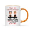 To My Son My Heart's Treasure - Personalized Mug - Christmas Gift from Dad to Son To My Son My Heart's Treasure - Personalized Mug - Christmas Gift from Dad to Son