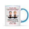 To My Son My Heart's Treasure - Personalized Mug - Christmas Gift from Dad to Son To My Son My Heart's Treasure - Personalized Mug - Christmas Gift from Dad to Son