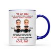 To My Son My Heart's Treasure - Personalized Mug - Christmas Gift from Dad to Son To My Son My Heart's Treasure - Personalized Mug - Christmas Gift from Dad to Son