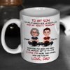 To My Son My Heart's Treasure - Personalized Mug - Christmas Gift from Dad to Son To My Son My Heart's Treasure - Personalized Mug - Christmas Gift from Dad to Son