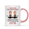 To My Son My Heart's Treasure - Personalized Mug - Christmas Gift from Dad to Son To My Son My Heart's Treasure - Personalized Mug - Christmas Gift from Dad to Son