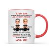 To My Son My Heart's Treasure - Personalized Mug - Christmas Gift from Dad to Son To My Son My Heart's Treasure - Personalized Mug - Christmas Gift from Dad to Son