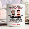 To My Son My Heart's Treasure - Personalized Mug - Christmas Gift from Dad to Son To My Son My Heart's Treasure - Personalized Mug - Christmas Gift from Dad to Son