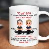 To My Son My Little Boy Yesterday - Personalized Mug - Christmas Gift from Dad to Son To My Son My Little Boy Yesterday - Personalized Mug - Christmas Gift from Dad to Son