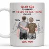 To My Son So Amazed By The Son, The Man, The Dad You Are, People And Trees - Personalized Custom Coffee Mug - SON046_MG To My Son So Amazed By The Son, The Man, The Dad You Are, People And Trees - Personalized Custom Coffee Mug - SON046_MG