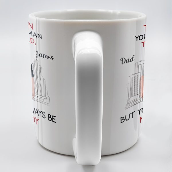 To My Son, You May Be A Man To The World, Father And Son Looking At City Skyline - Personalized Custom Coffee Mug - SON037_MG To My Son, You May Be A Man To The World, Father And Son Looking At City Skyline - Personalized Custom Coffee Mug - SON037_MG