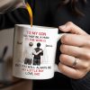 To My Son, You May Be A Man To The World, Father And Son Looking At City Skyline - Personalized Custom Coffee Mug - SON037_MG To My Son, You May Be A Man To The World, Father And Son Looking At City Skyline - Personalized Custom Coffee Mug - SON037_MG