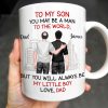 To My Son, You May Be A Man To The World, Father And Son Looking At City Skyline - Personalized Custom Coffee Mug - SON037_MG To My Son, You May Be A Man To The World, Father And Son Looking At City Skyline - Personalized Custom Coffee Mug - SON037_MG