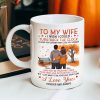 To My Wife Husband Couple Standing Back View Fall Season, Personalized Mug