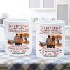 To My Wife Husband Couple Standing Back View Fall Season, Personalized Mug