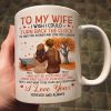 To My Wife Husband Fall Season Couple Sitting Back View Personalized Mug