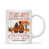 To My Wife Husband Fall Season Couple Sitting Back View Personalized Mug