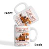 To My Wife Husband Fall Season Couple Sitting Back View Personalized Mug