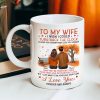 To My Wife Husband Fall Season Couple Sitting Back View Personalized Mug