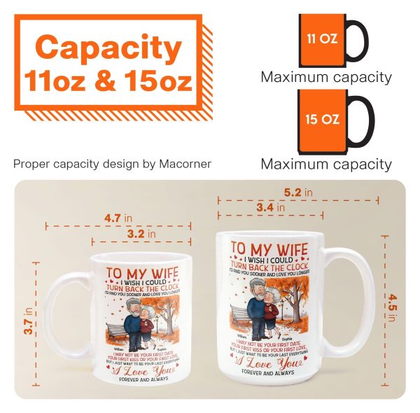 To My Wife I Wish I Could Turn Back The Clock - Personalized Mug - Birthday Gifts For Her, Wife To My Wife I Wish I Could Turn Back The Clock - Personalized Mug - Birthday Gifts For Her, Wife