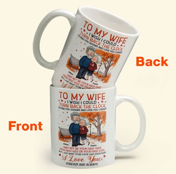 To My Wife I Wish I Could Turn Back The Clock - Personalized Mug - Birthday Gifts For Her, Wife To My Wife I Wish I Could Turn Back The Clock - Personalized Mug - Birthday Gifts For Her, Wife