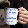 To My Wife You Are My Queen Forever Hearts and Birds Design - Personalized Custom Coffee Mug - CPL513_MG To My Wife You Are My Queen Forever Hearts and Birds Design - Personalized Custom Coffee Mug - CPL513_MG