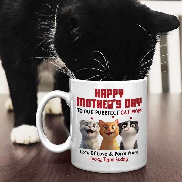 To Our Perfect Cat Mom Adorable Cartoon Cats Personalized Mug, Unique Gifts For Cat Moms To Our Perfect Cat Mom Adorable Cartoon Cats Personalized Mug, Unique Gifts For Cat Moms