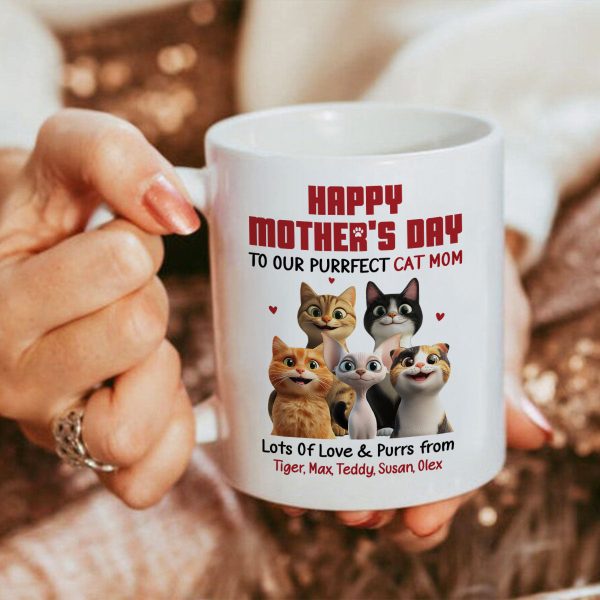 To Our Perfect Cat Mom Adorable Cartoon Cats Personalized Mug, Unique Gifts For Cat Moms To Our Perfect Cat Mom Adorable Cartoon Cats Personalized Mug, Unique Gifts For Cat Moms