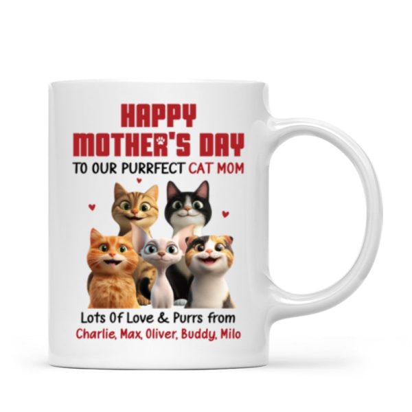 To Our Perfect Cat Mom Adorable Cartoon Cats Personalized Mug, Unique Gifts For Cat Moms To Our Perfect Cat Mom Adorable Cartoon Cats Personalized Mug, Unique Gifts For Cat Moms