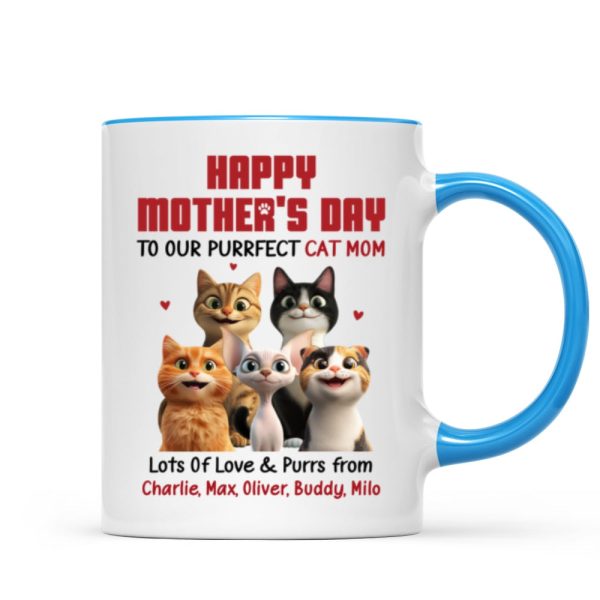 To Our Perfect Cat Mom Adorable Cartoon Cats Personalized Mug, Unique Gifts For Cat Moms To Our Perfect Cat Mom Adorable Cartoon Cats Personalized Mug, Unique Gifts For Cat Moms