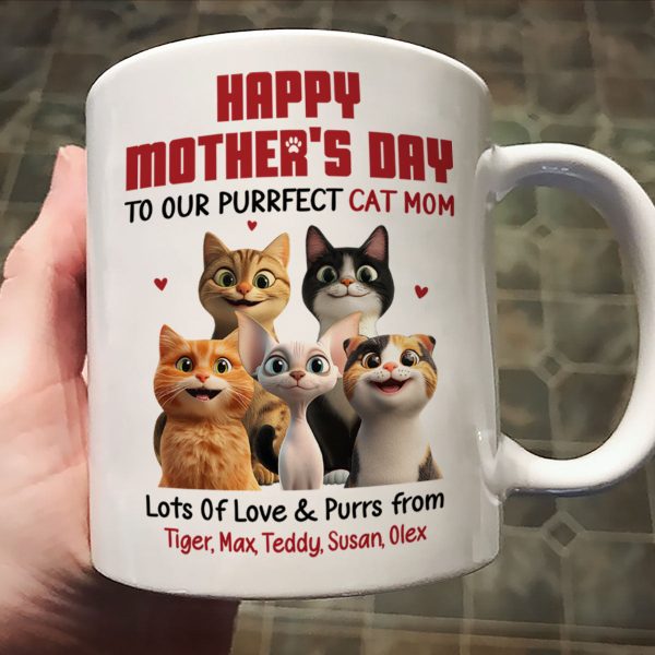 To Our Perfect Cat Mom Adorable Cartoon Cats Personalized Mug, Unique Gifts For Cat Moms To Our Perfect Cat Mom Adorable Cartoon Cats Personalized Mug, Unique Gifts For Cat Moms