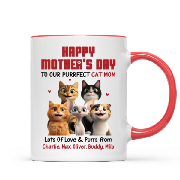 To Our Perfect Cat Mom Adorable Cartoon Cats Personalized Mug, Unique Gifts For Cat Moms To Our Perfect Cat Mom Adorable Cartoon Cats Personalized Mug, Unique Gifts For Cat Moms