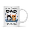 To Pawsome Dad Watercolor Cute Cat Sitting On Sofa Personalized Mug To Pawsome Dad Watercolor Cute Cat Sitting On Sofa Personalized Mug