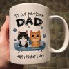 To Pawsome Dad Watercolor Cute Cat Sitting On Sofa Personalized Mug To Pawsome Dad Watercolor Cute Cat Sitting On Sofa Personalized Mug