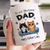 To Pawsome Dad Watercolor Cute Cat Sitting On Sofa Personalized Mug To Pawsome Dad Watercolor Cute Cat Sitting On Sofa Personalized Mug