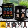 To The Best Dog Dad - Personalized Black Mug - Gift For Dad To The Best Dog Dad - Personalized Black Mug - Gift For Dad