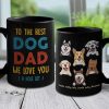 To The Best Dog Dad - Personalized Black Mug - Gift For Dad To The Best Dog Dad - Personalized Black Mug - Gift For Dad