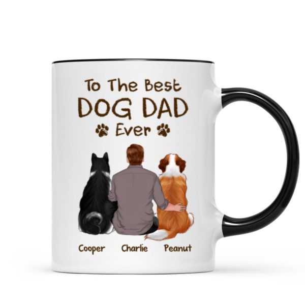 To The Best Dog Dad Ever Crayon Personalized Mug