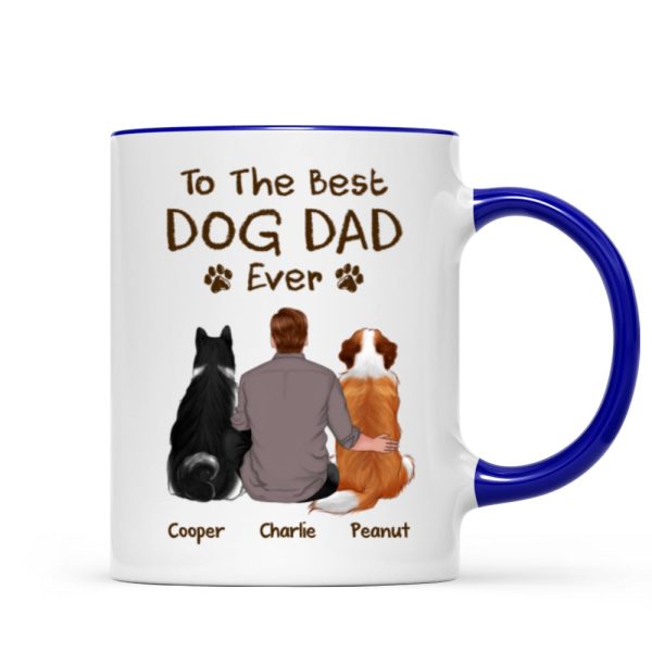 To The Best Dog Dad Ever Crayon Personalized Mug