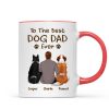To The Best Dog Dad Ever Crayon Personalized Mug