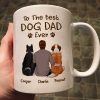 To The Best Dog Dad Ever Crayon Personalized Mug