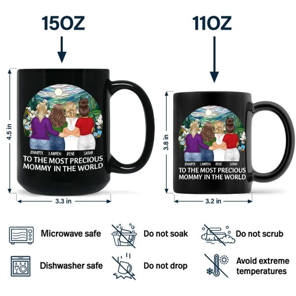 To The Most Precious Mom In The World - Personalized Black Mug To The Most Precious Mom In The World - Personalized Black Mug